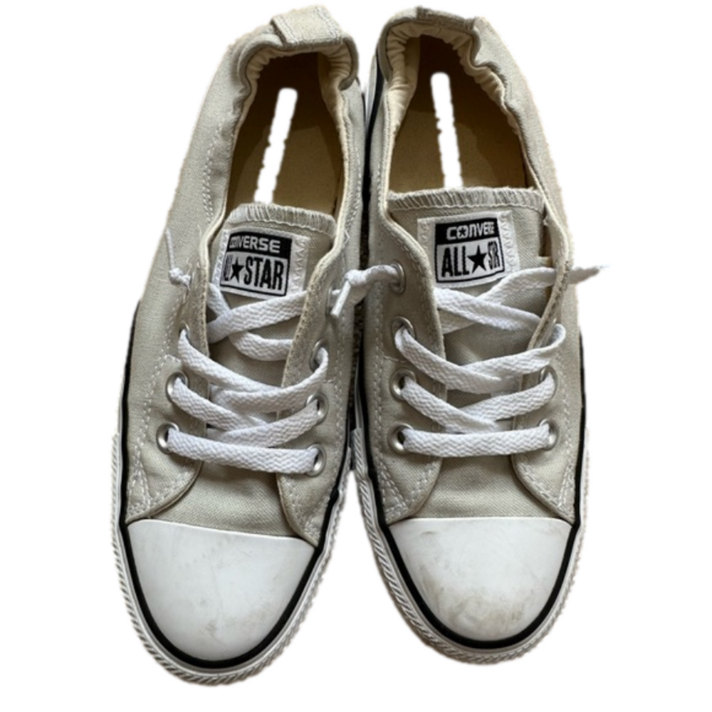 Converse All-Star Off-White Canvas Shoes in Excellent Condition Fun & Comfy! - Picture 1 of 11